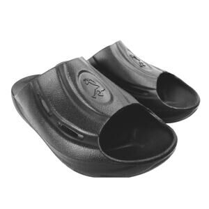 New SHAQ Slidosis Men's Sz 10 Black Athletic Performance Recovery Slides Sandals